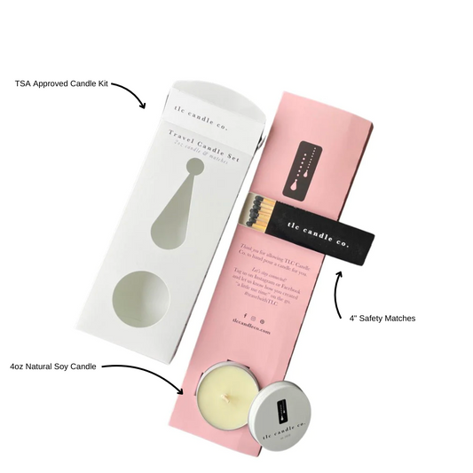 Travel Candle with Matches - Citrus Tree