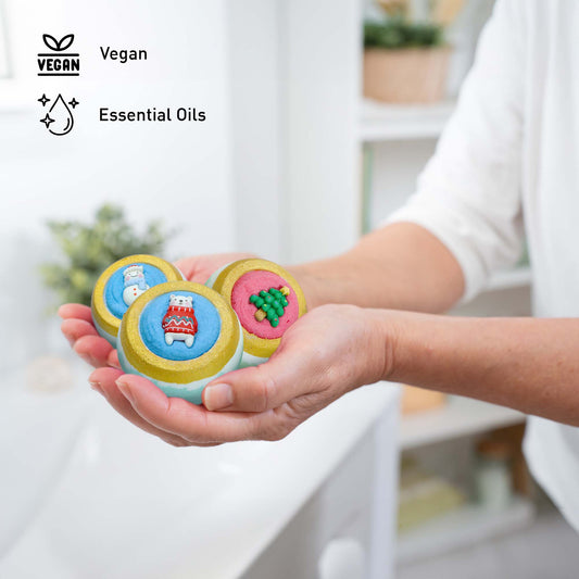 Holiday Bliss Gift Set: Aromatherapy Bath Bombs & Essential Oils