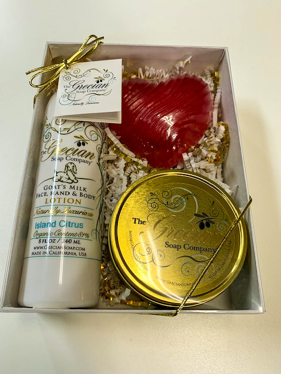 Lotion, Heart & Candle Gift Box-Island Citrus