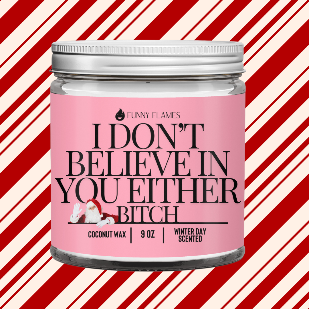 I Don't Believe In You Either Bitch - Funny santa Christmas