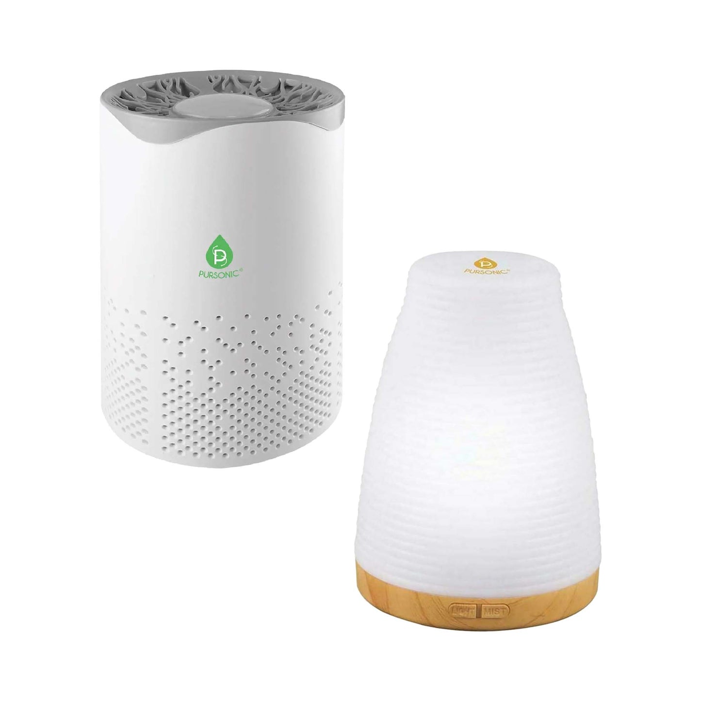 Pursonic USB Aroma Diffuser & True HEPA Air Purifier Bundle – Clean Air & Relaxing Aromatherapy Anywhere!