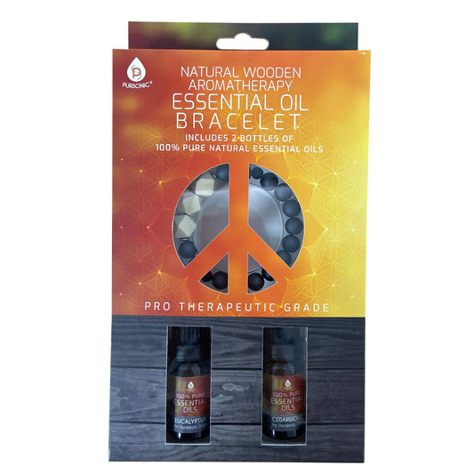 Natural Wooden Aromatherapy Bracelet (Eucalyptus & Cedarwood)